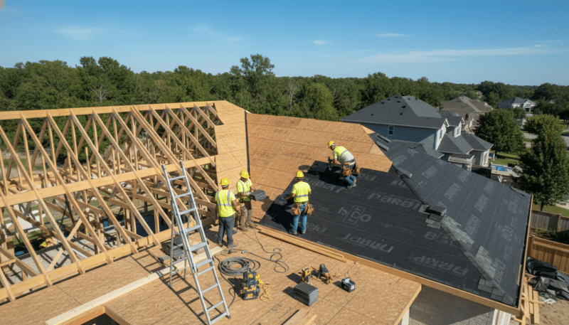 Faze izgradnje krova Faze izgradnje krova