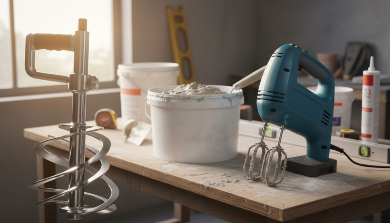 Najbolji alat za mešanje lepka i maltera: mikser nastavak vs. električni mikser