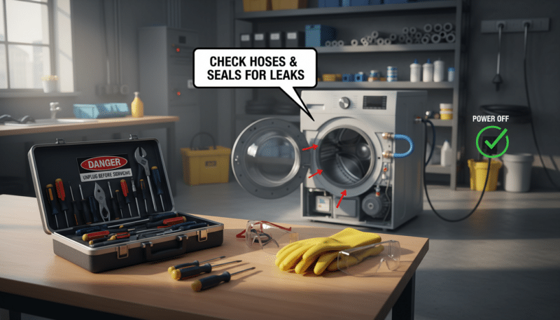 bezbednosne mere za popravku veš mašine bezbednosne mere za popravku veš mašine