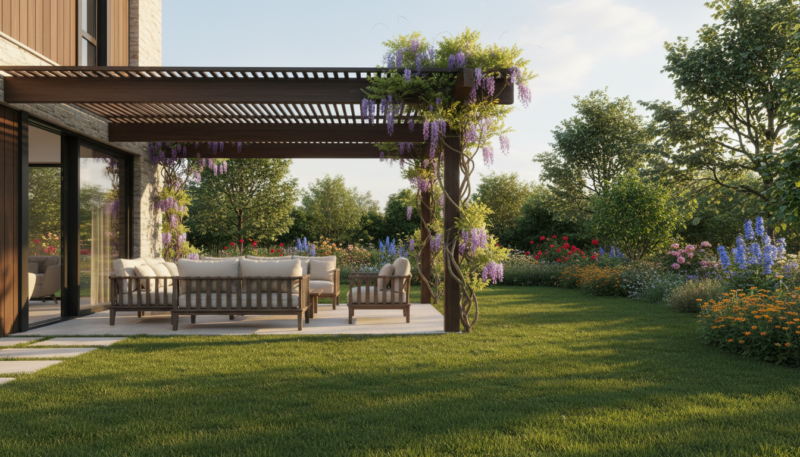 Integracija pergole sa eksterijerom Integracija pergole sa eksterijerom