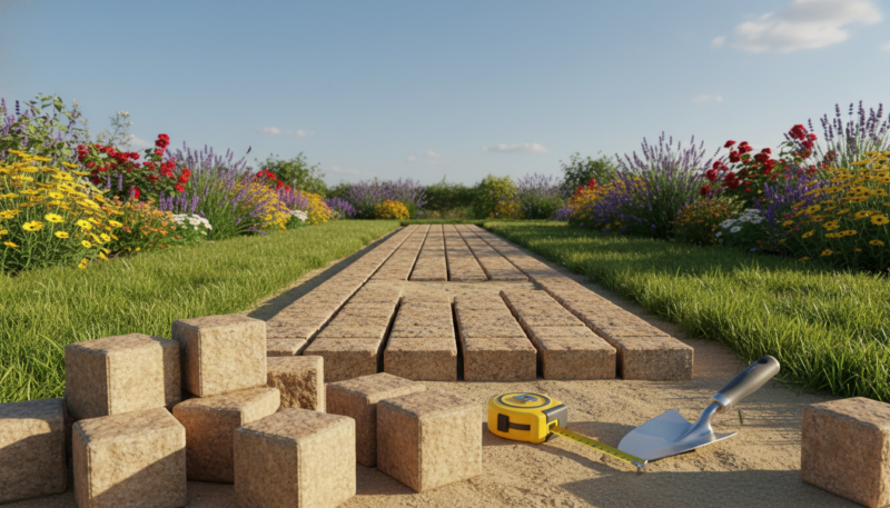 granitne kocke staza bašta uradi sam