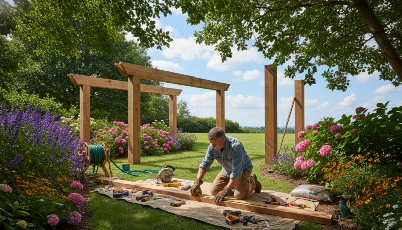 pergola u bašti izgradnja cena