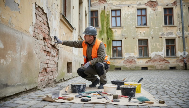 priprema fasade za sanaciju priprema fasade za sanaciju